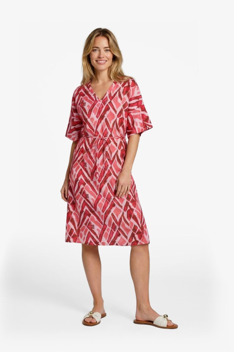 CS The Label Dalma Dress Powder Pink/Sunkissed Coral